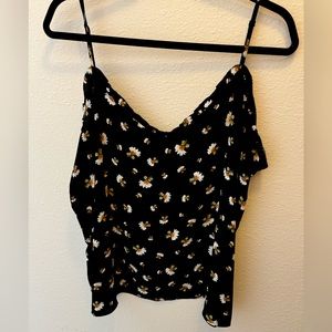 LOFT Floral Ruffle Detail Blouse - XL